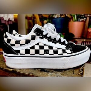 Vans Black and White Checkered Sneakers